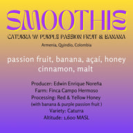 Edwin Enrique Noreña - Smoothie (Co-Ferment with Purple Passion Fruit & Banana) - Colombia