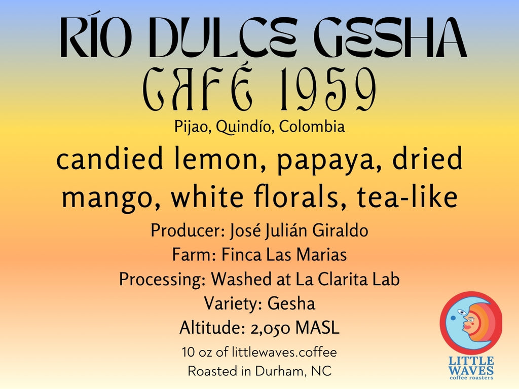 STANDART X LWCR - Río Dulce Gesha - José Julián Giraldo, Cafe 1959 - Colombia