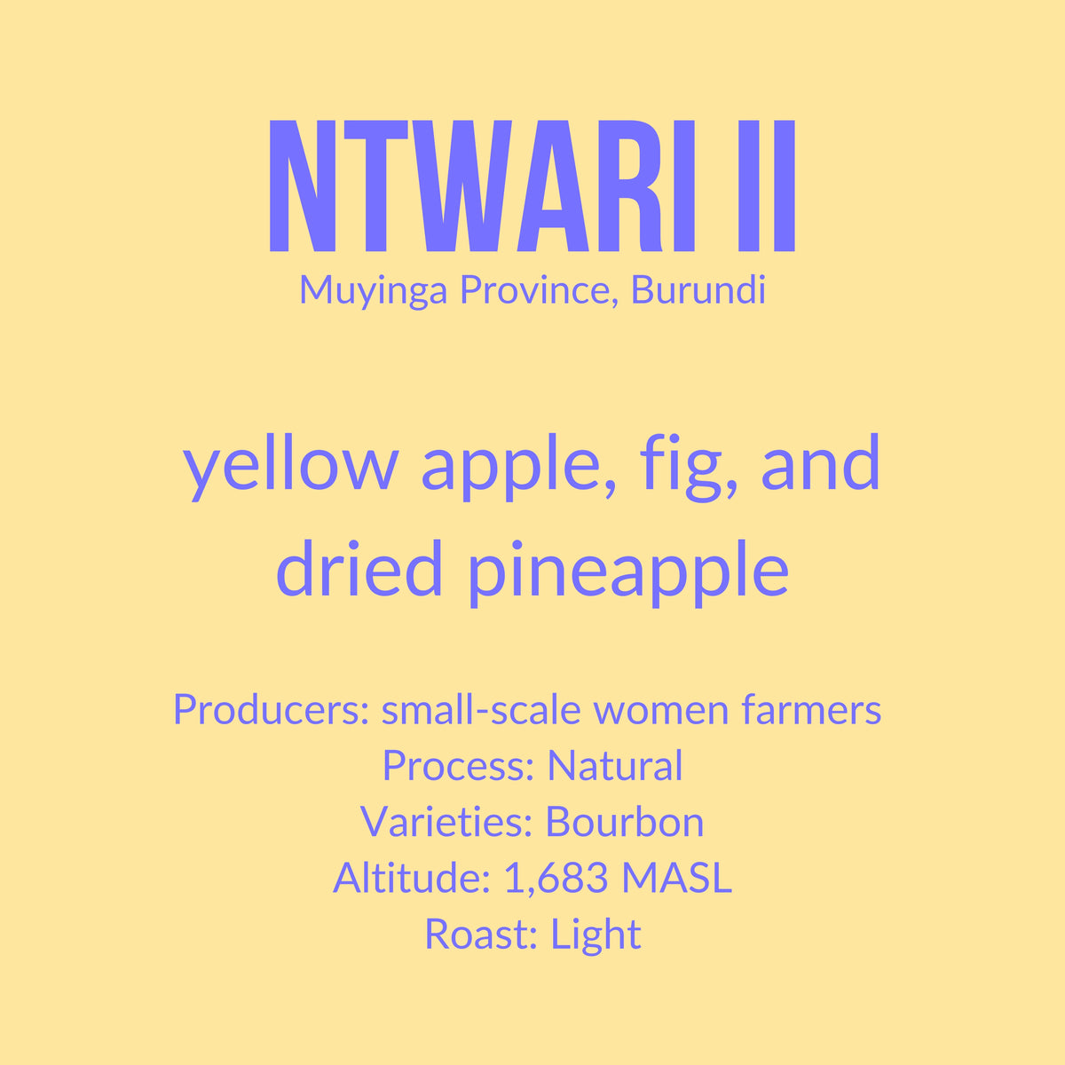 Photo of Ntwari II, Natural Bourbon - Burundi