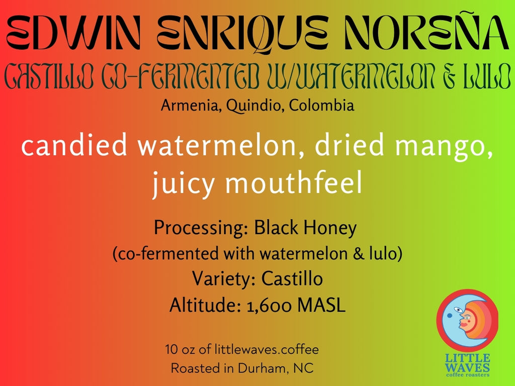 Edwin Enrique Noreña Castillo Black Honey Co-Fermented with Watermelon & Lulo - Colombia